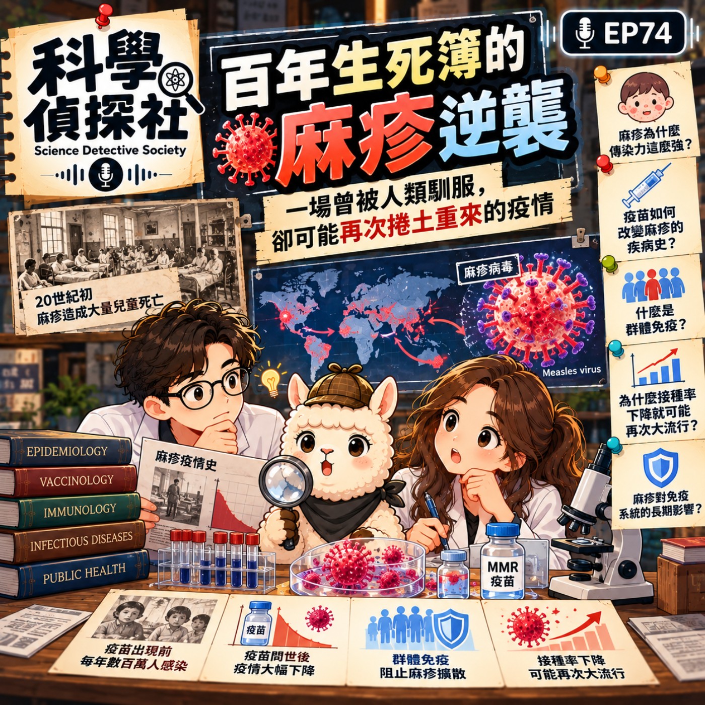 EP74|百年生死簿的麻疹逆襲:一場曾被人類馴服,卻可能再次捲土重來的疫情