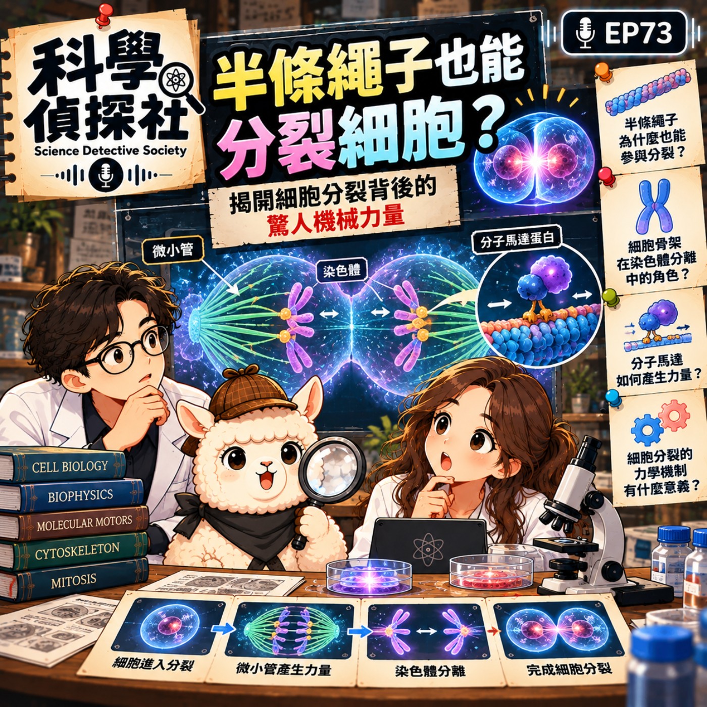 EP73|半條繩子也能分裂細胞?揭開細胞分裂背後的驚人機械力量