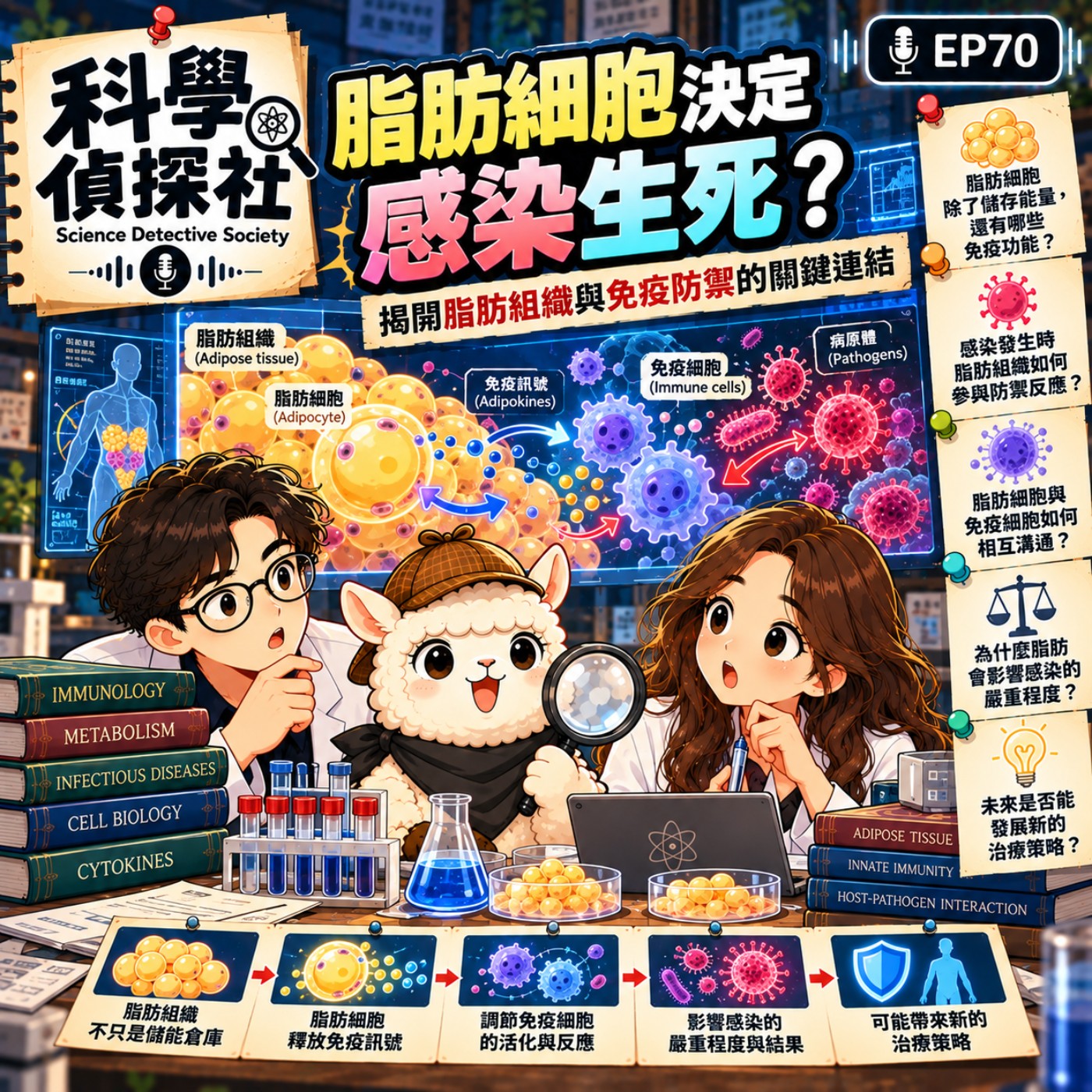 EP70|脂肪細胞決定感染生死?揭開脂肪組織與免疫防禦的關鍵連結