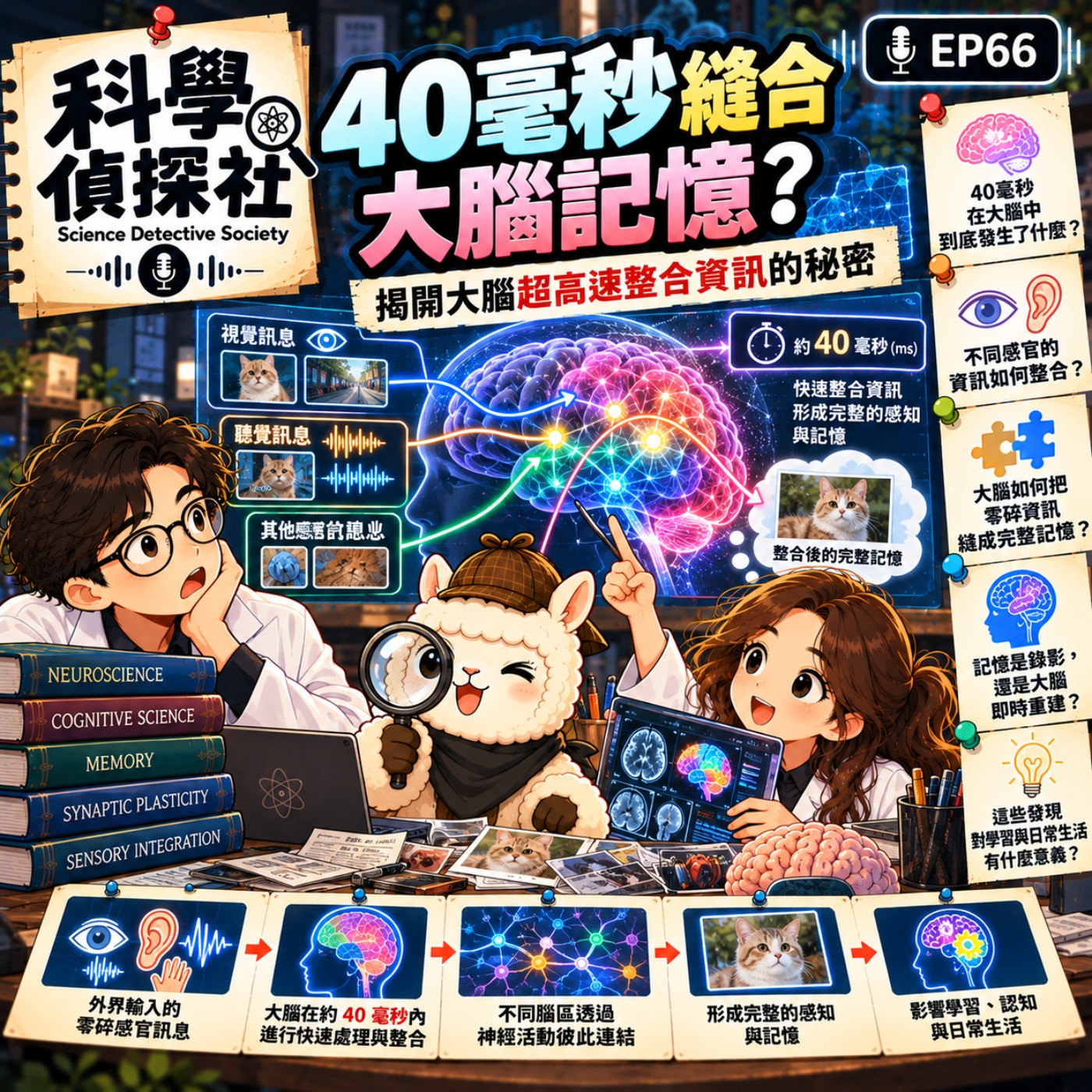 EP66|40毫秒縫合大腦記憶?揭開大腦超高速整合資訊的秘密