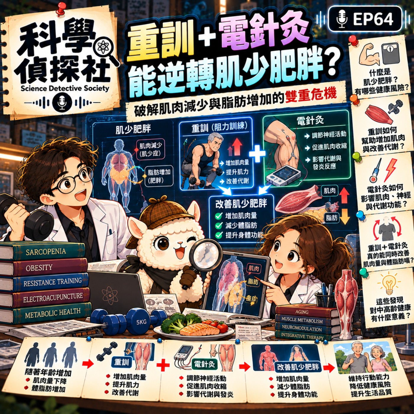 EP64|重訓+電針灸能逆轉肌少肥胖?破解肌肉減少與脂肪增加的雙重危機