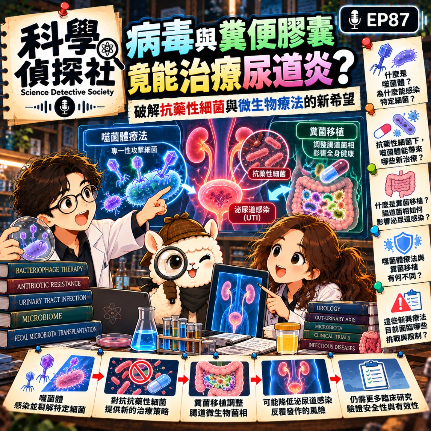 EP87|病毒與糞便膠囊竟能治療尿道炎?破解抗藥性細菌與微生物療法的新希望