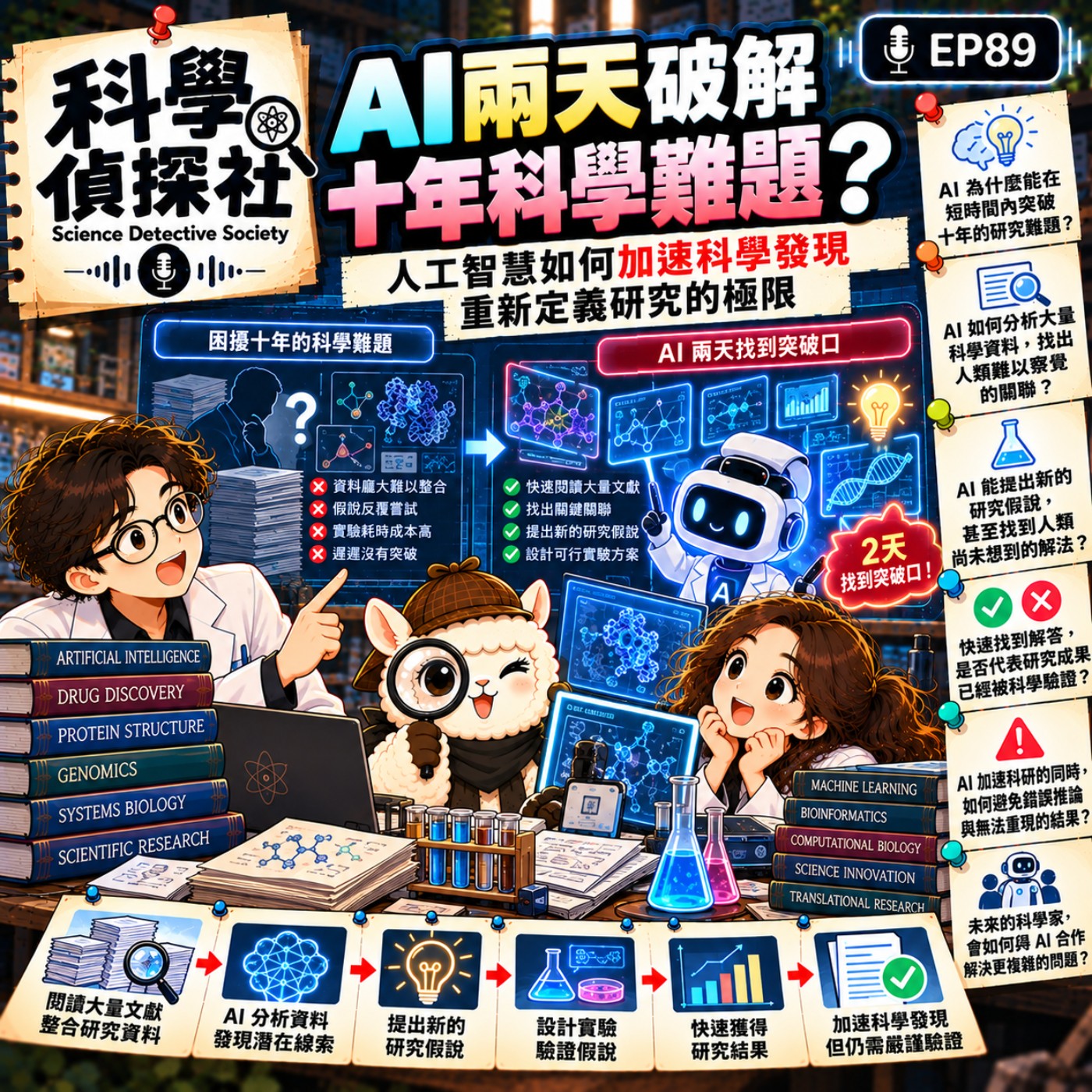 EP89|AI兩天破解十年科學難題?人工智慧如何加速科學發現,重新定義研究的極限