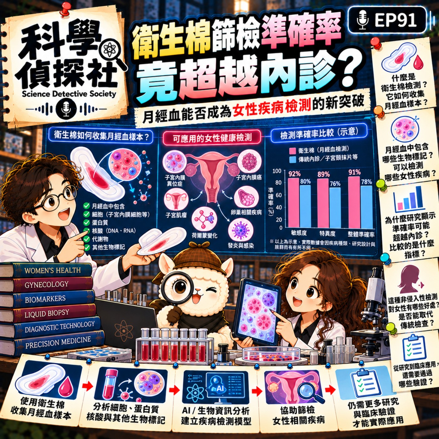 EP91|衛生棉篩檢準確率竟超越內診?月經血能否成為女性疾病檢測的新突破